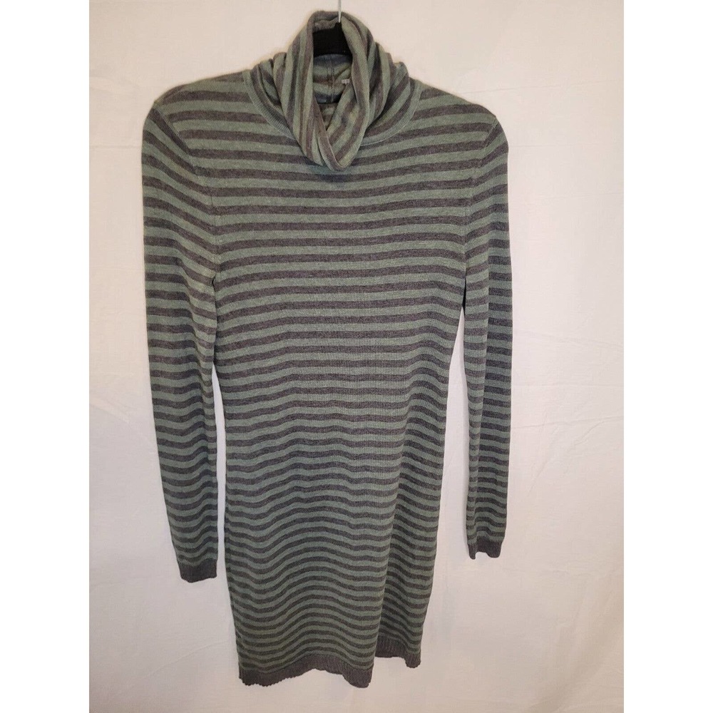 Peruvian Connection 100% Pima Cotton Striped Turtleneck Dress Size Small